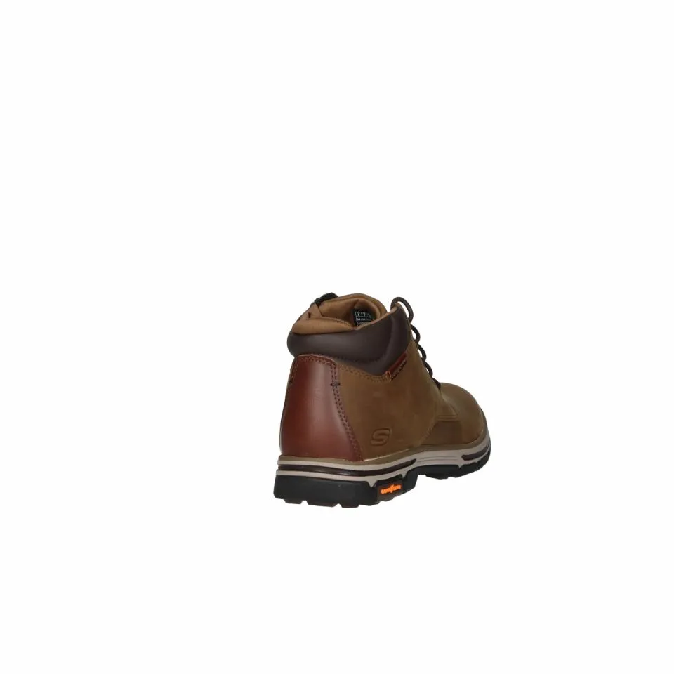 Bota Cordon Napa Grass Cuero Cuello Acolchado Marron