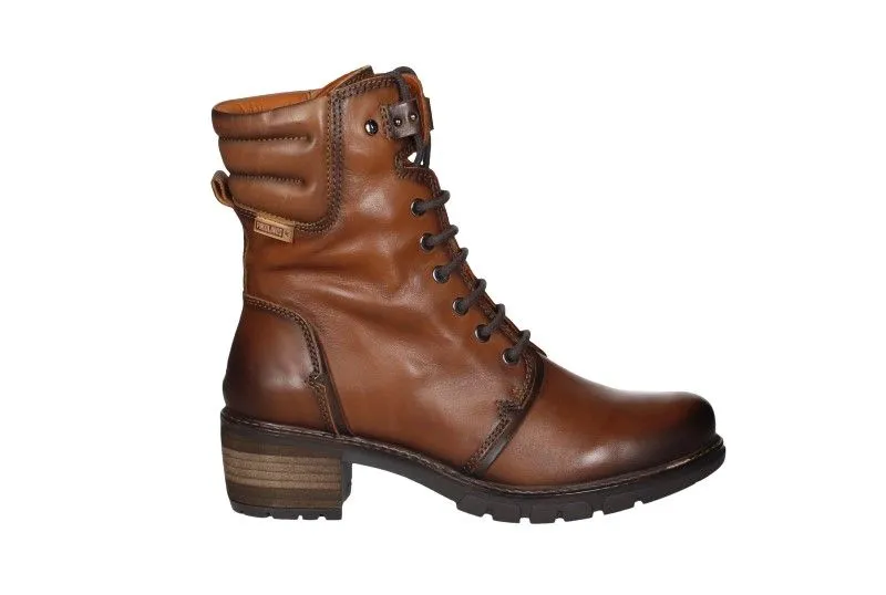 Bota Cordon/cremallera Piel Cuero Cuello Acolchado
