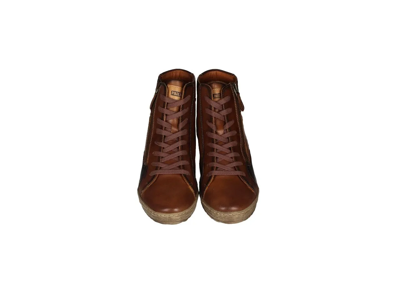 Bota Cordon/cremallera Piel Cuero Estrella Lateral