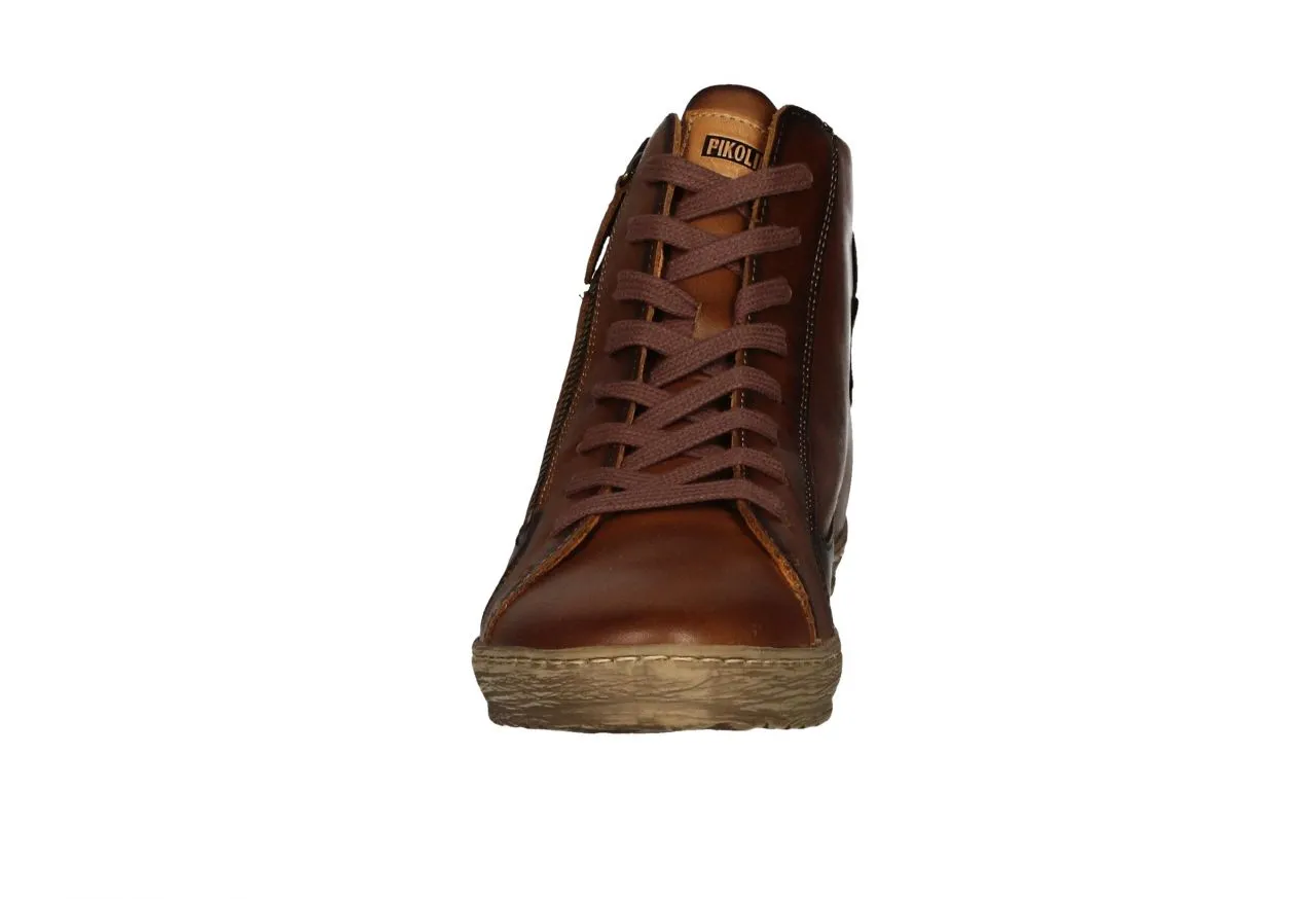 Bota Cordon/cremallera Piel Cuero Estrella Lateral