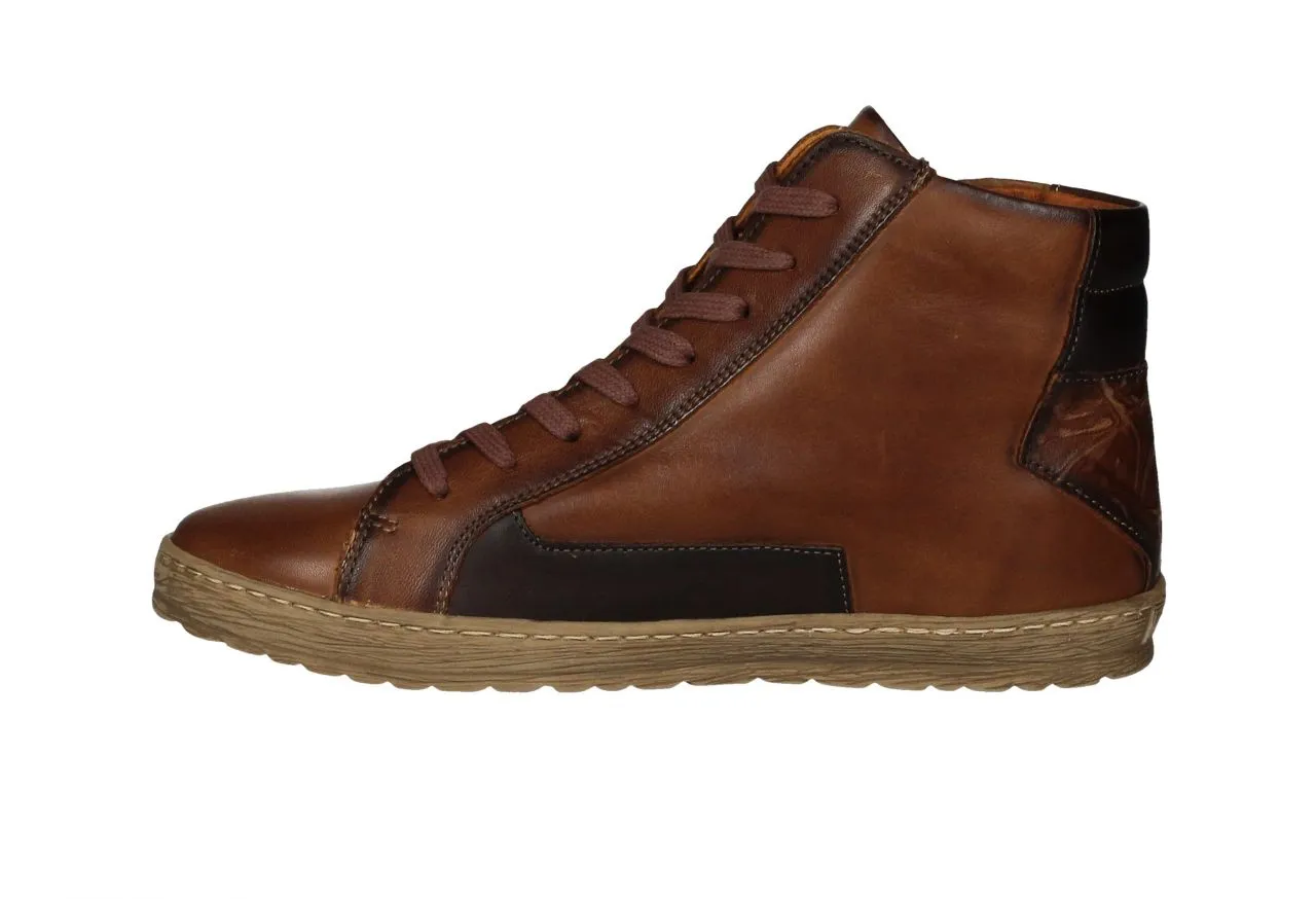 Bota Cordon/cremallera Piel Cuero Estrella Lateral