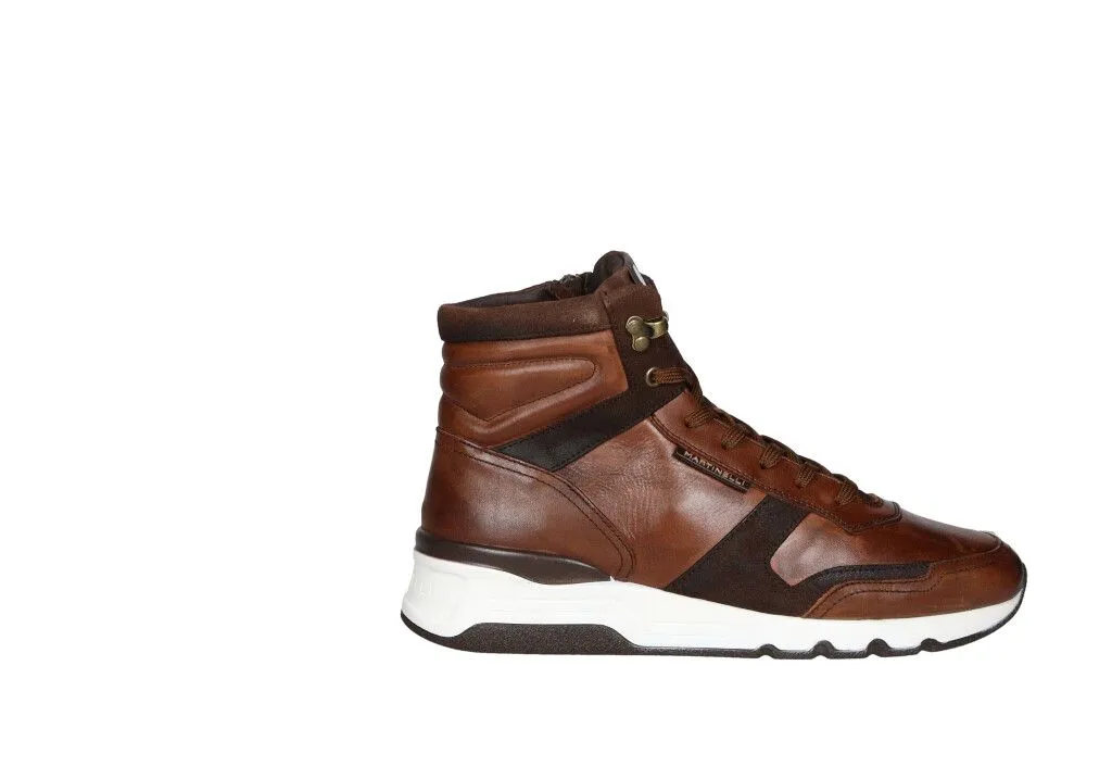 Bota Cremallera/cordon Piel Cuero Piso Blanco