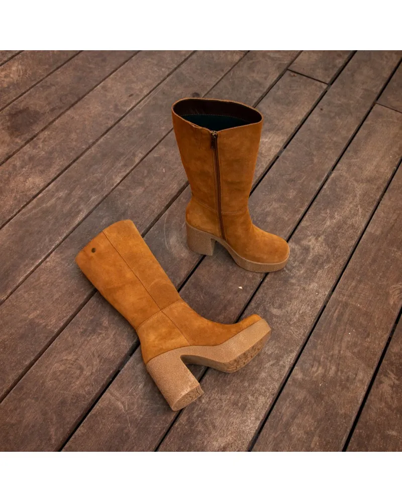 Bota crepé de piel TOP3SHOES 22892 cuero