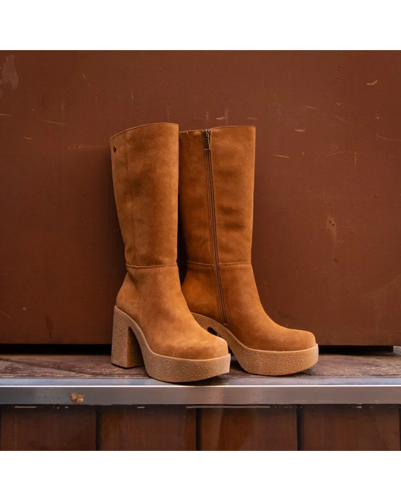 Bota crepé de piel TOP3SHOES 22892 cuero