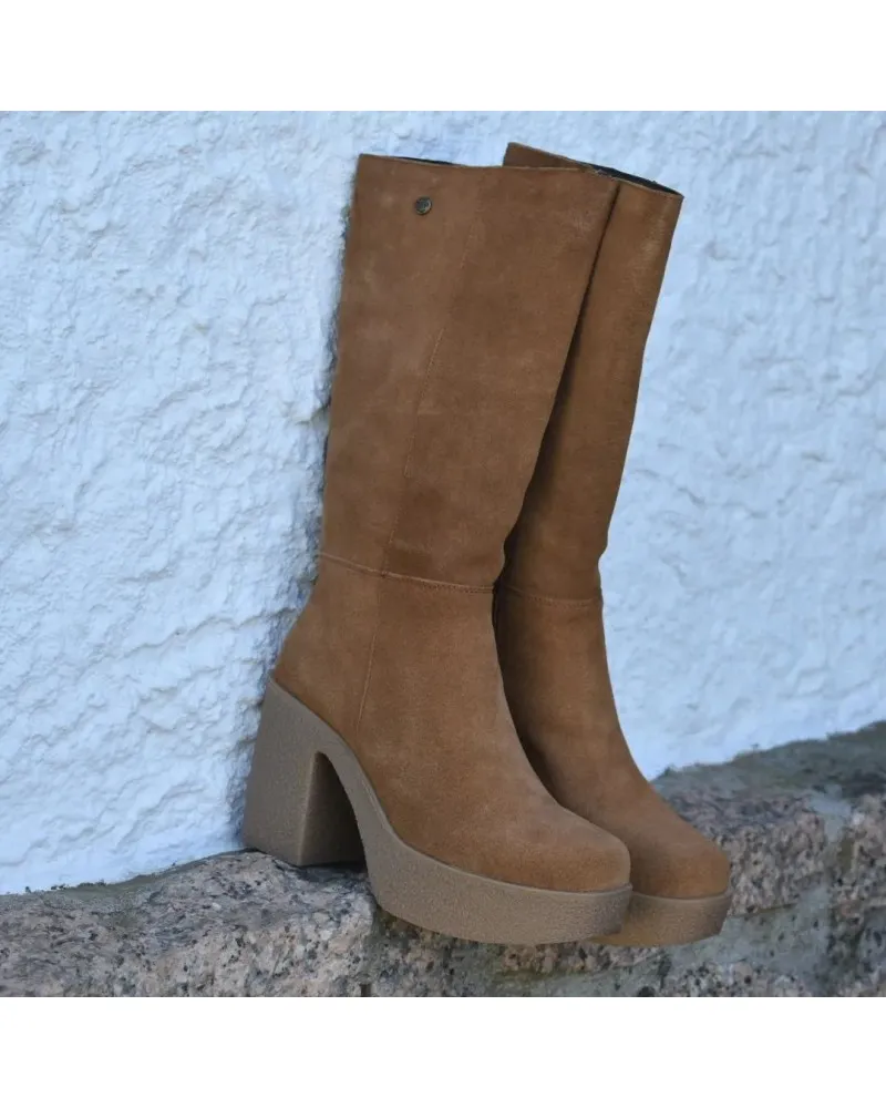 Bota crepé de piel TOP3SHOES 22892 cuero