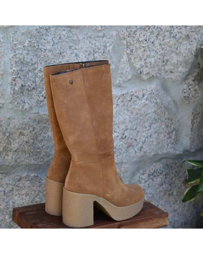 Bota crepé de piel TOP3SHOES 22892 cuero