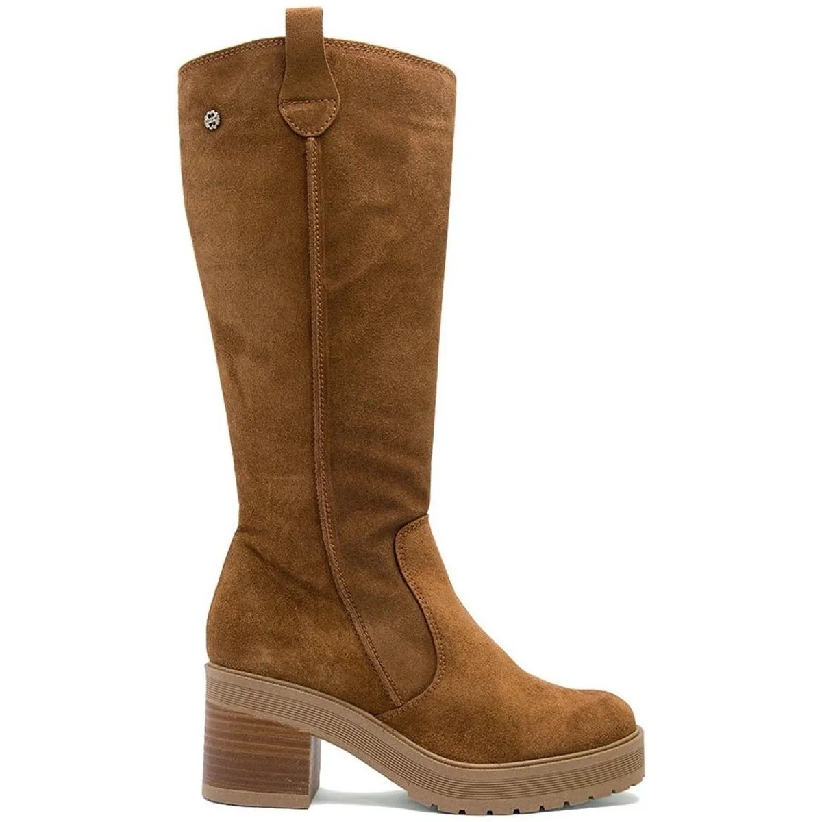 BOTA DE SERRAJE CON TACÓN  ROXANA 4539 CUERO