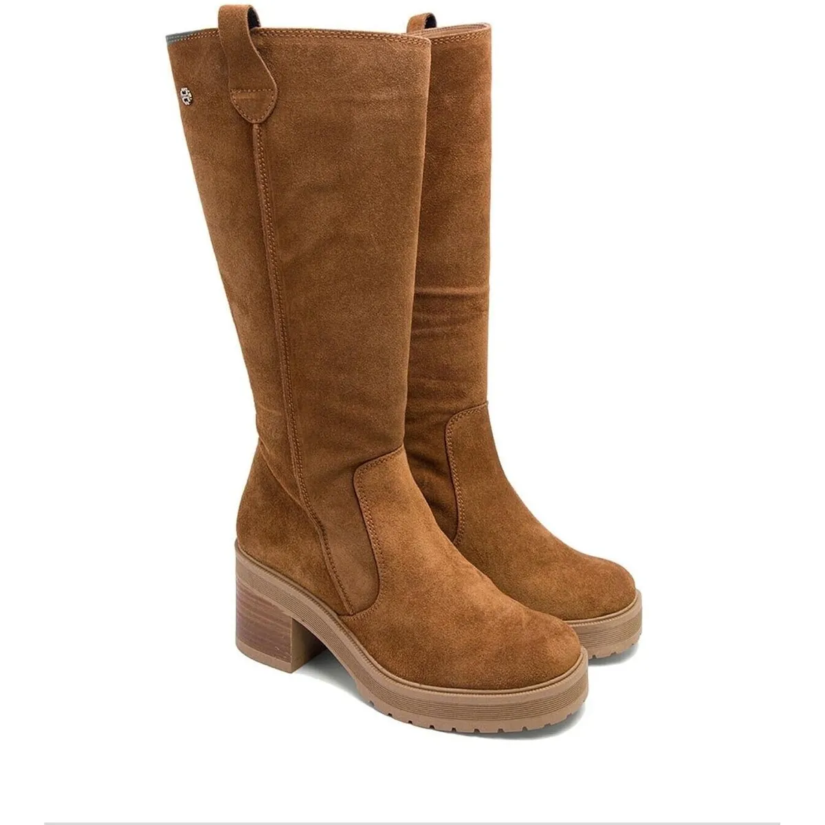BOTA DE SERRAJE CON TACÓN  ROXANA 4539 CUERO