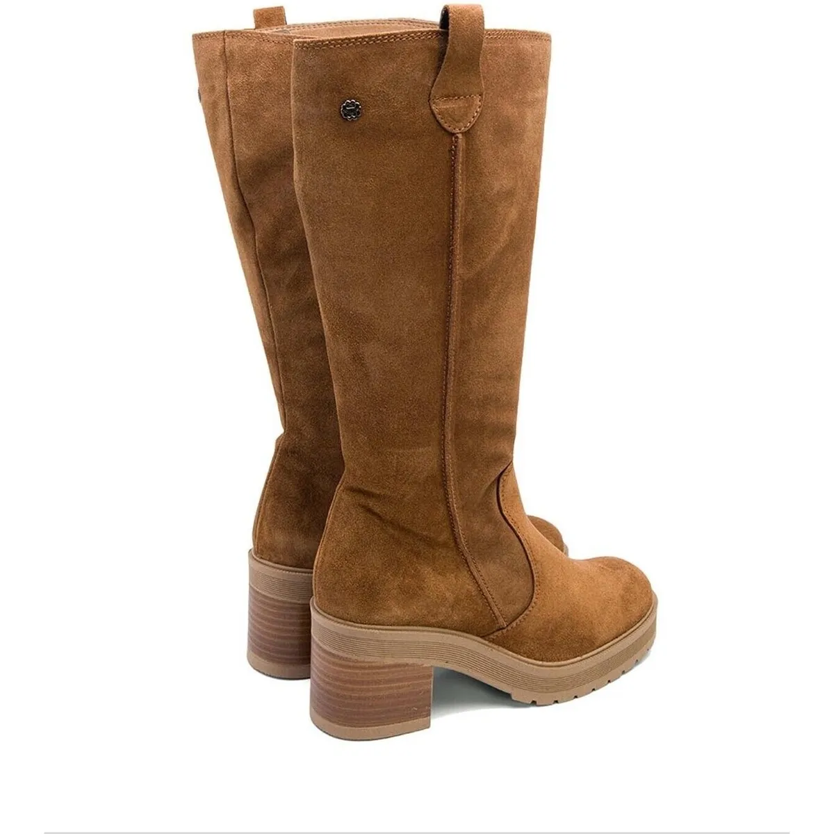 BOTA DE SERRAJE CON TACÓN  ROXANA 4539 CUERO