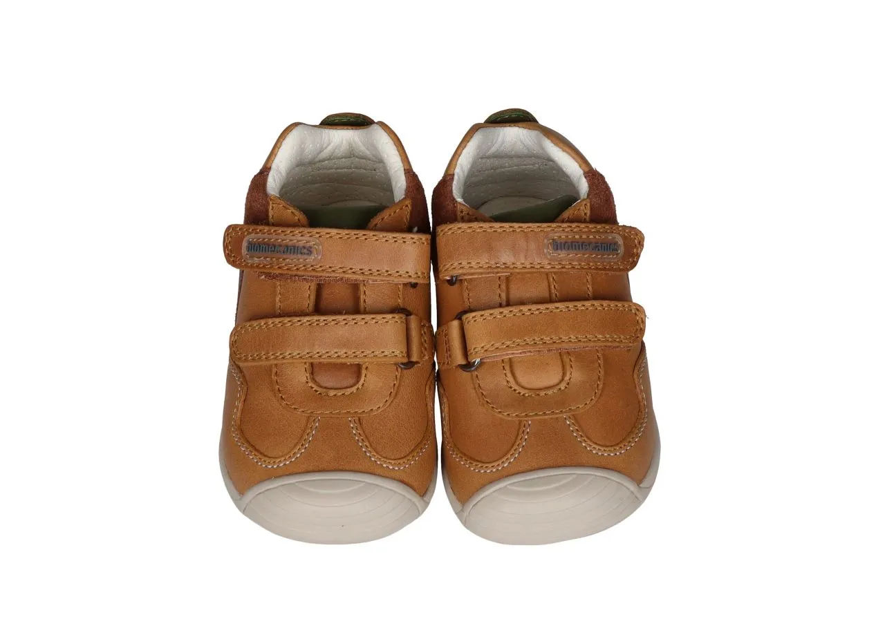 Bota Dos Velcros Piel Cuero Pieza Talon Gris