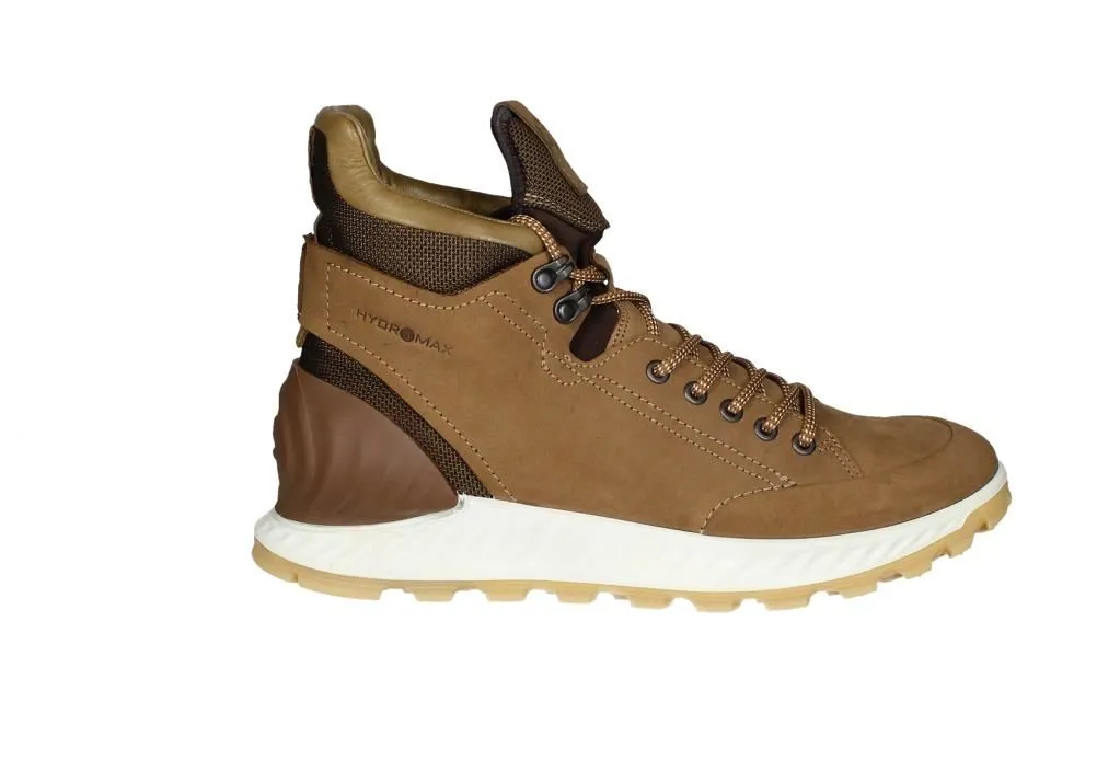 Bota Media CaÑa Cordon Nobuck Cuero P.goma