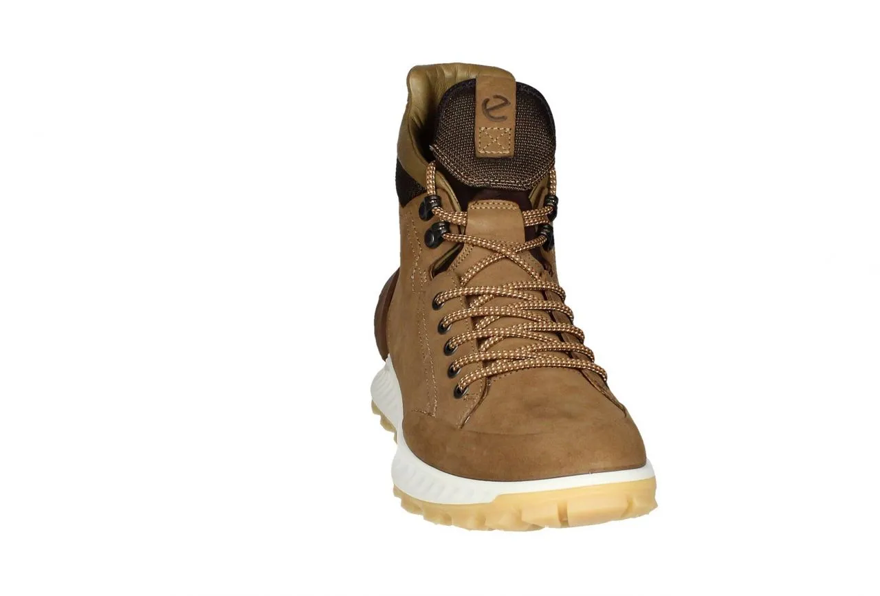 Bota Media CaÑa Cordon Nobuck Cuero P.goma