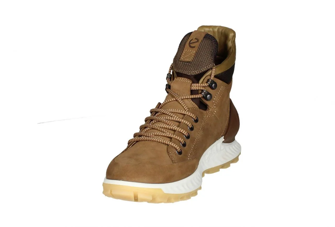 Bota Media CaÑa Cordon Nobuck Cuero P.goma