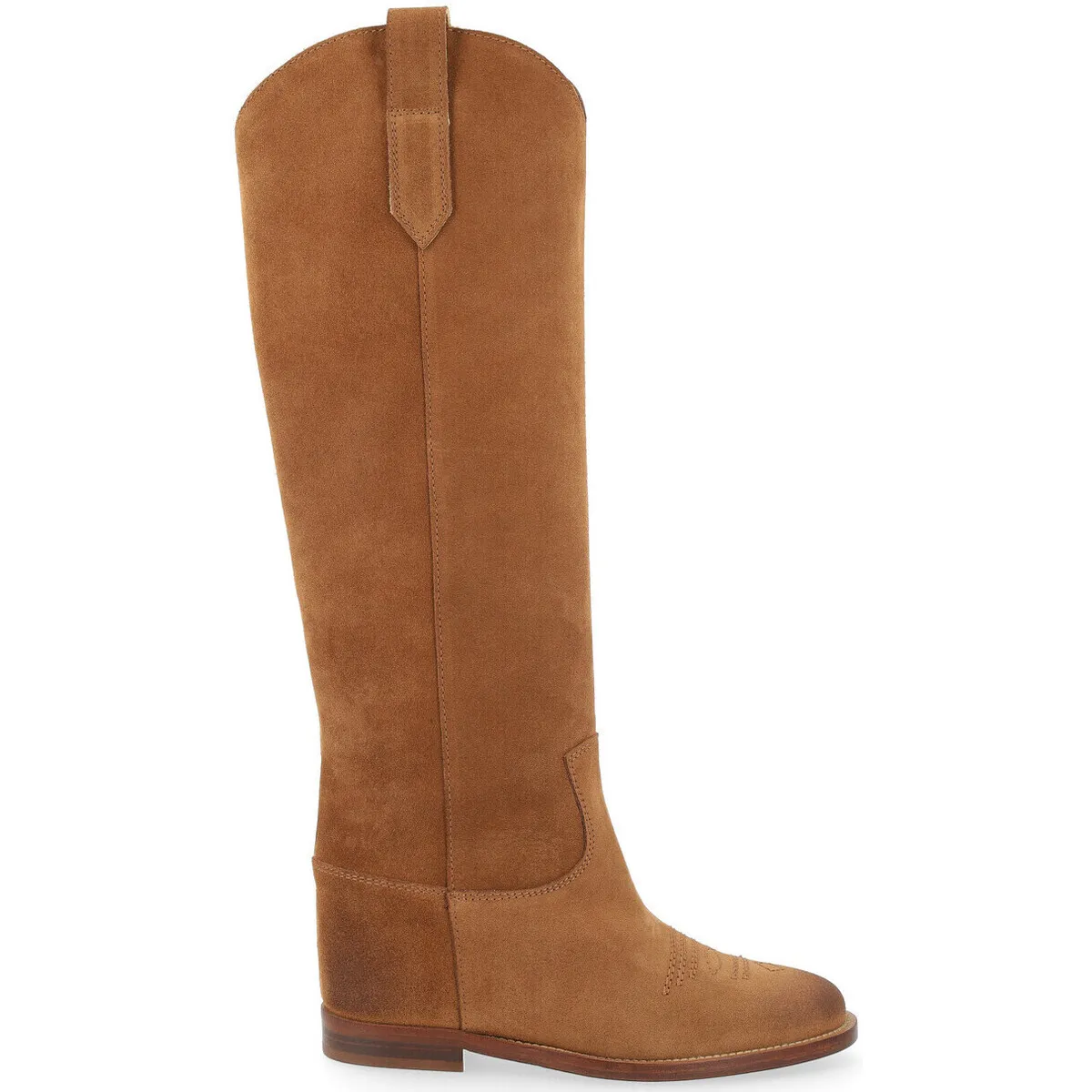 Bota  modelo 4177 en ante color cuero