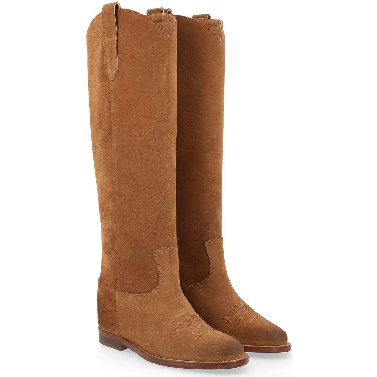 Bota  modelo 4177 en ante color cuero