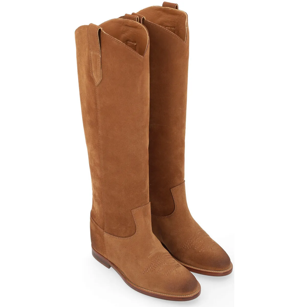 Bota  modelo 4177 en ante color cuero