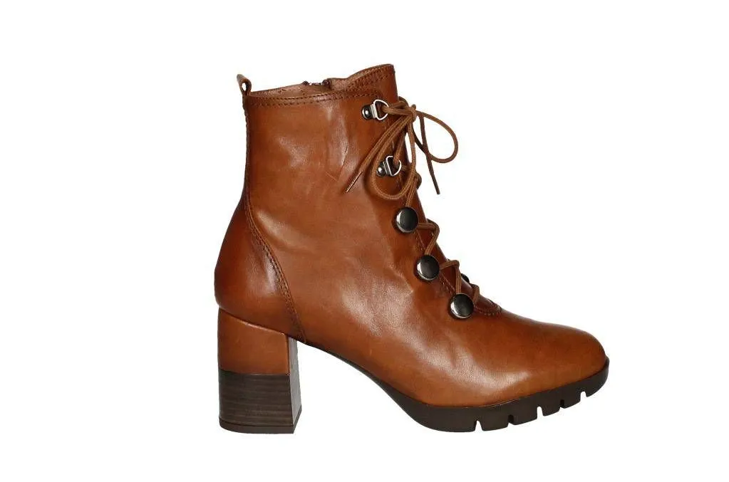 Bota Piel Cuero Cordonera Con Botones Metal