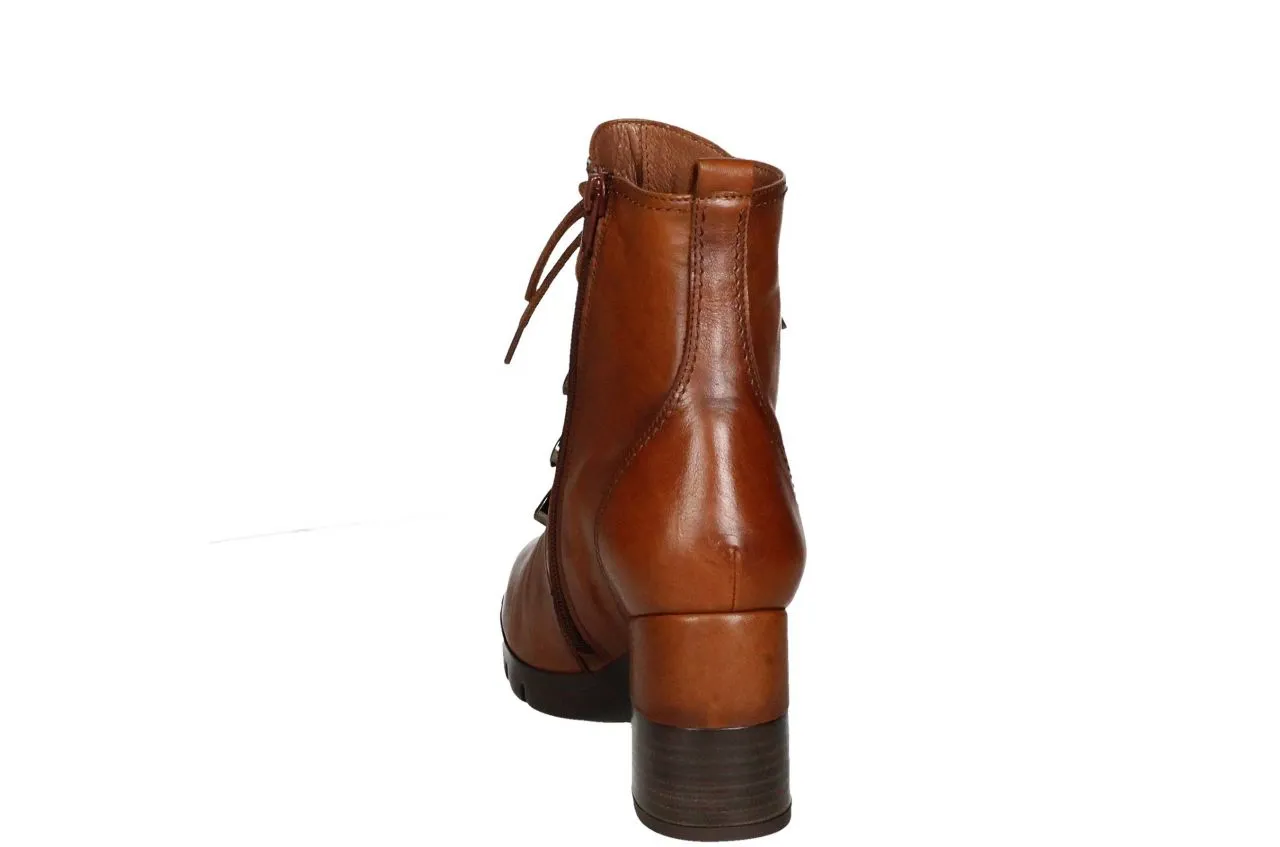 Bota Piel Cuero Cordonera Con Botones Metal