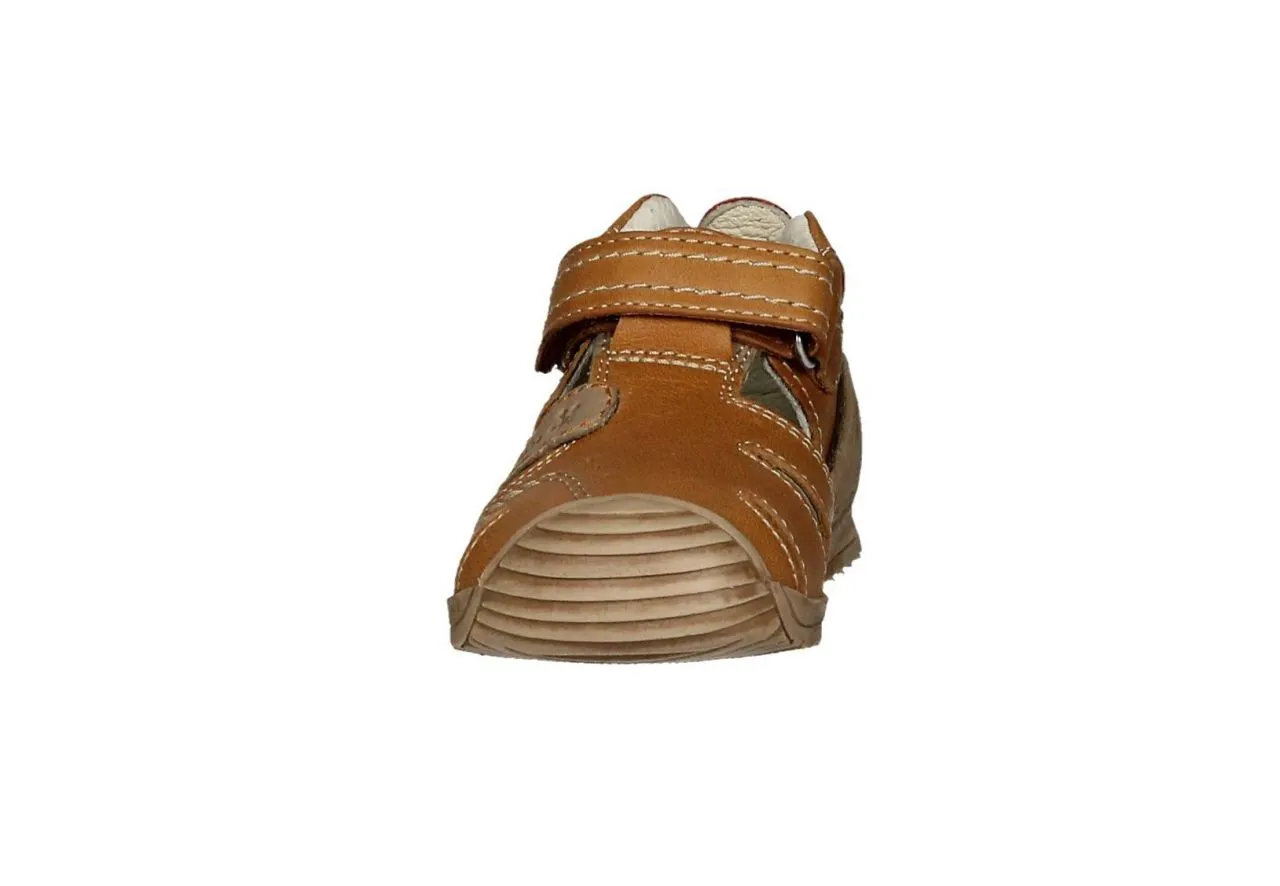 Bota Sandalia Velcro Piel Cuero Lados Abierto