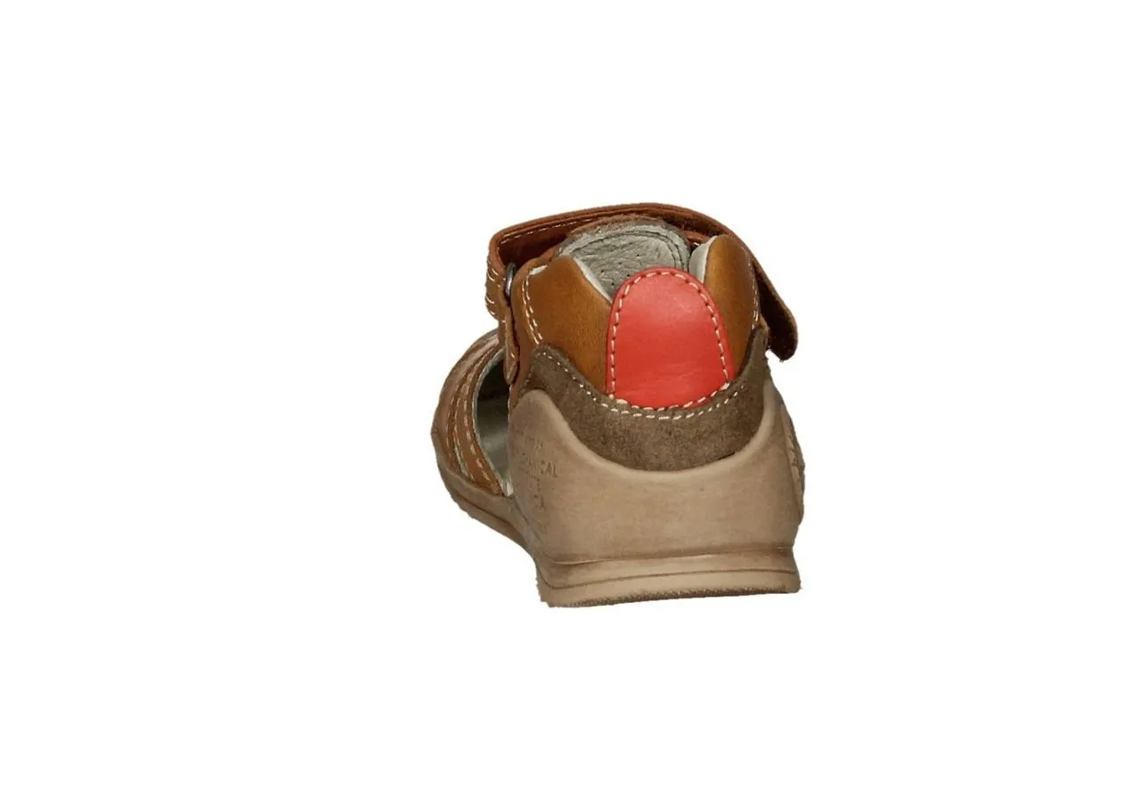 Bota Sandalia Velcro Piel Cuero Lados Abierto