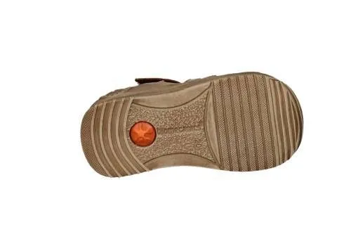 Bota Sandalia Velcro Piel Cuero Lados Abierto