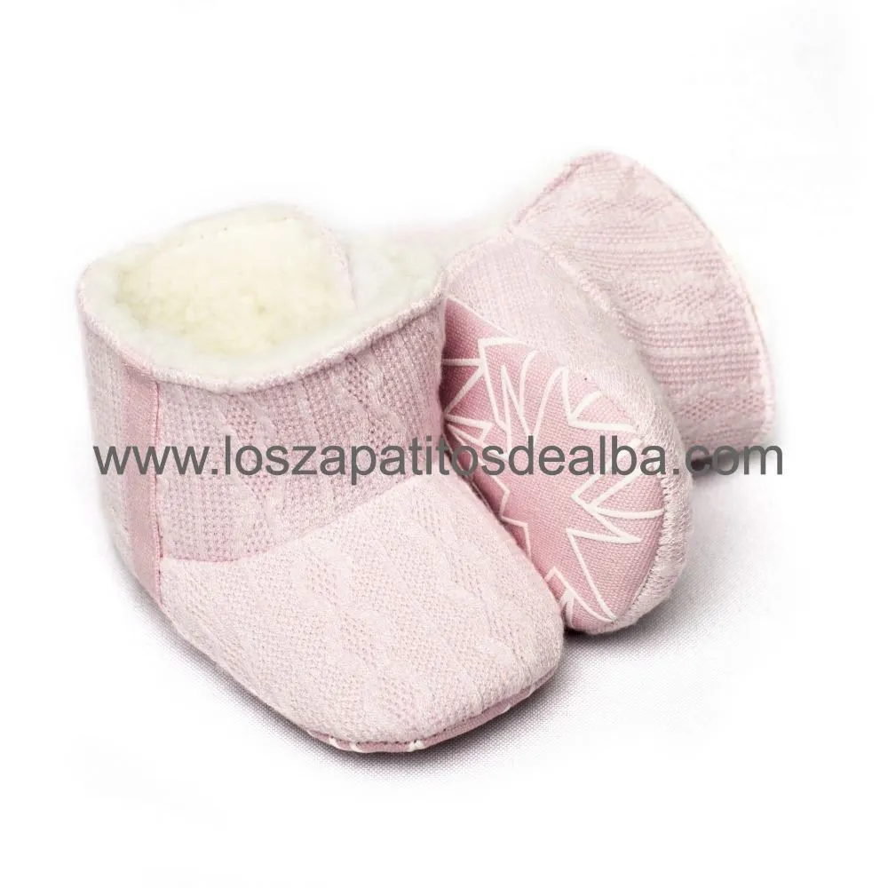 Botas Bebés Rosa Sin Suela Modelo Nancy