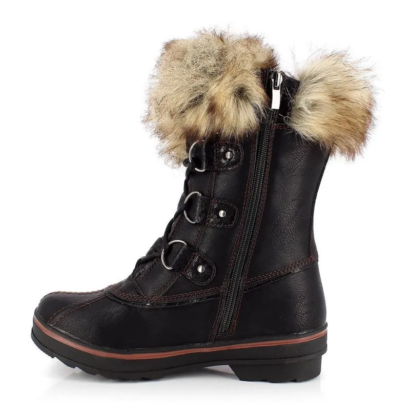 Botas de invierno para mujer Kimberfeel Camille (cocodrilo negro)
