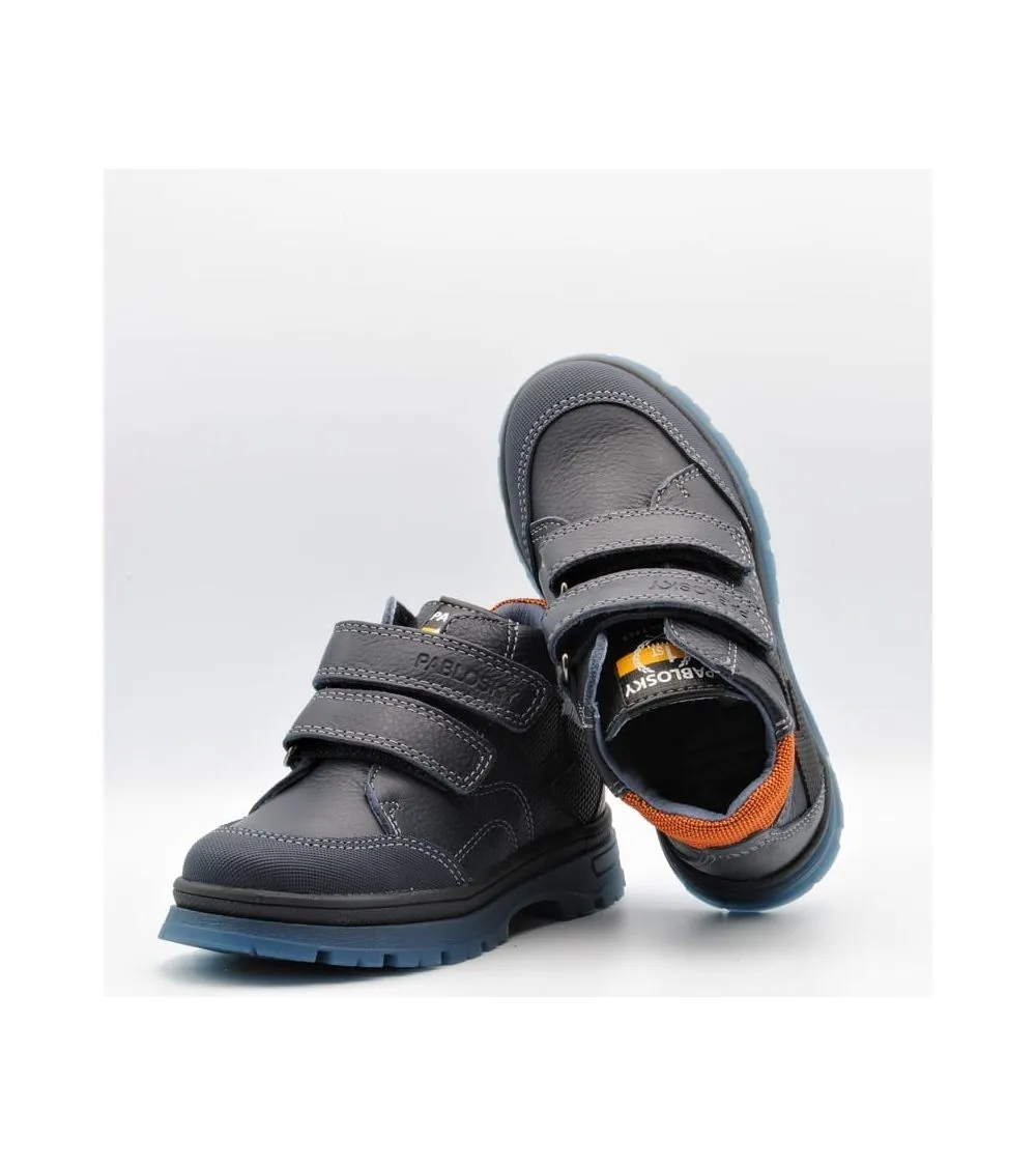 BOTAS NIÑO PABLOSKY DOBLE VELCRO PIEL MARINO