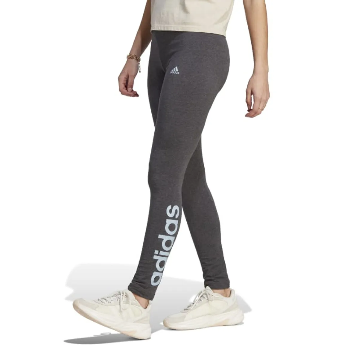 CALZA ADIDAS ESSENTIALS LOGO  GRIS