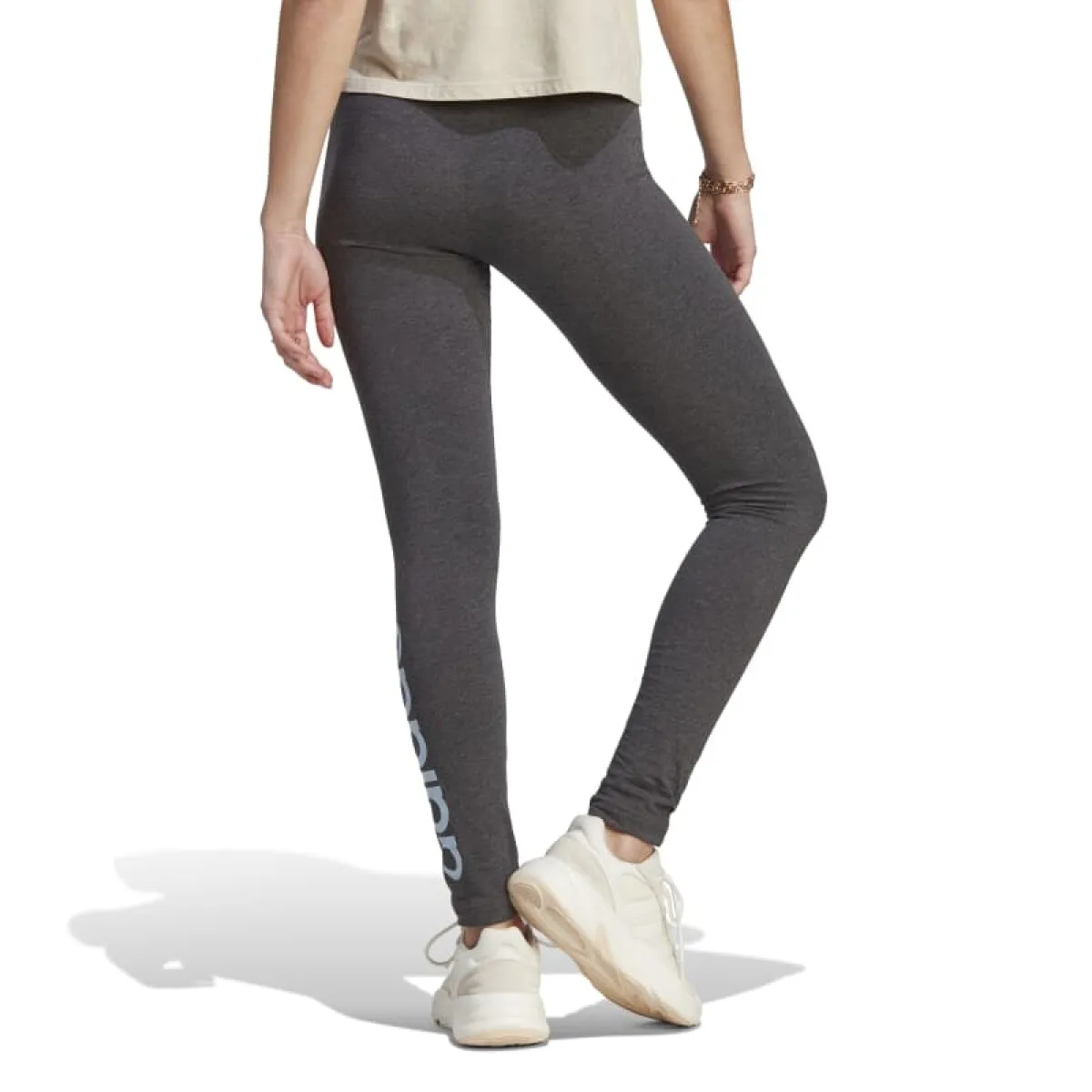CALZA ADIDAS ESSENTIALS LOGO  GRIS