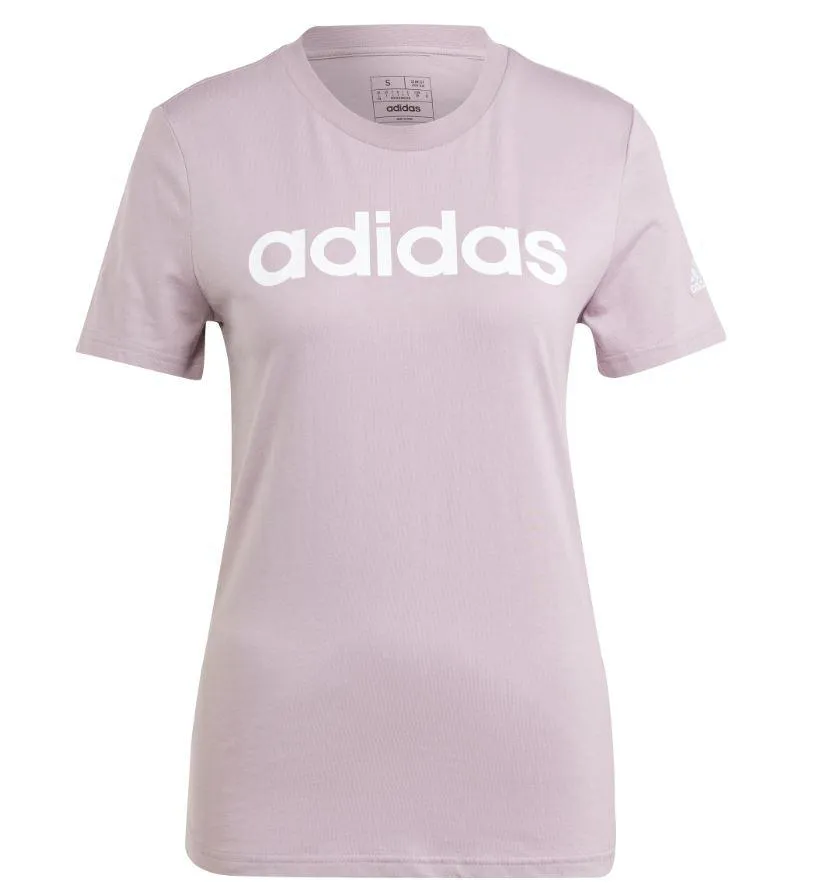 Camiseta Adidas Essentials Linear Lila