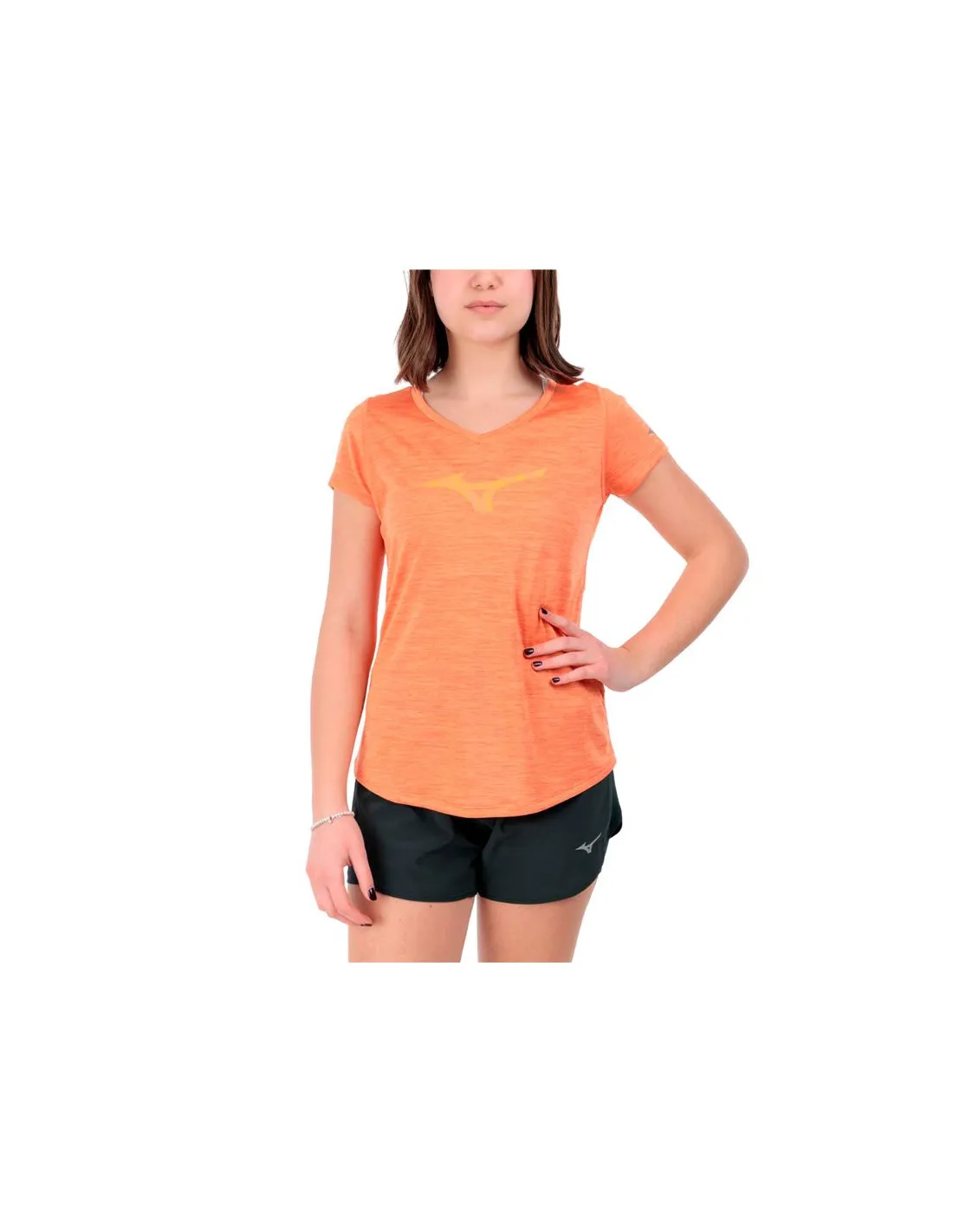 Camiseta De Running Mizuno Impulse Core Rb Mujer Naranja