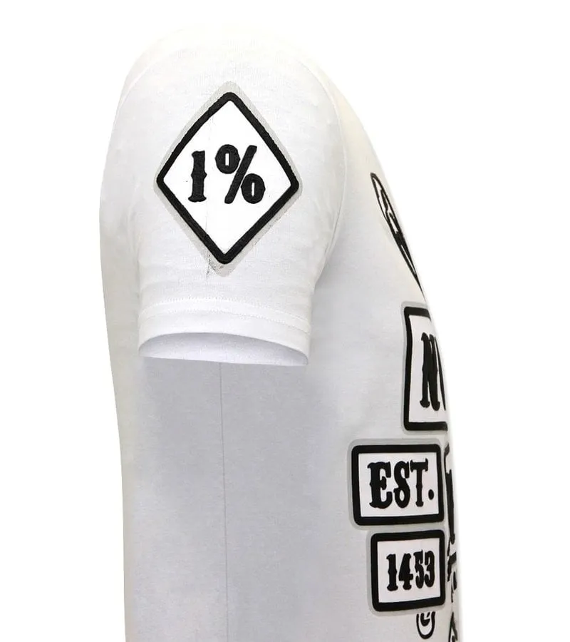 CAMISETAS ESTAMPADAS SONS OF ANARCHY MC  BLANCO