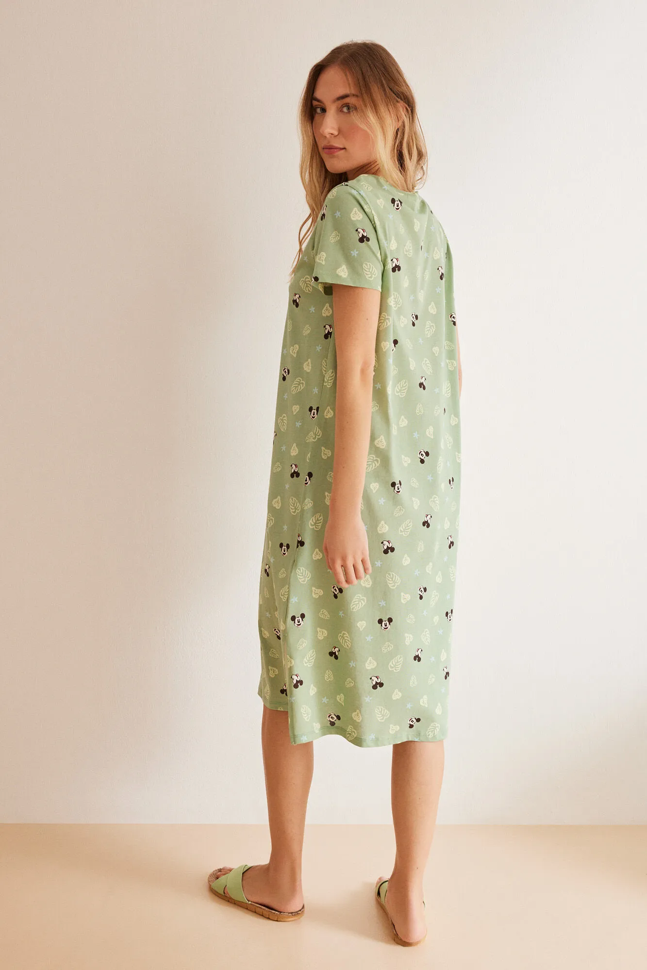 Camisón midi 100% algodón Mickey