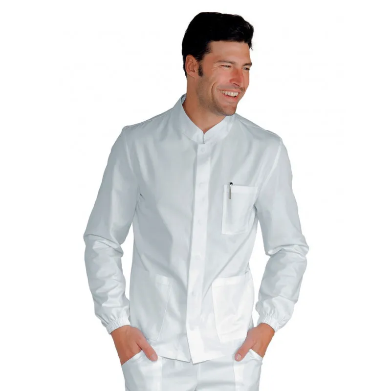 CASACA CORFú CON CORCHETES BLANCA ISACCO  OFERTA