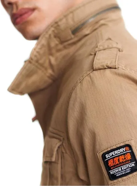 cazadora superdry roockie beige para hombre