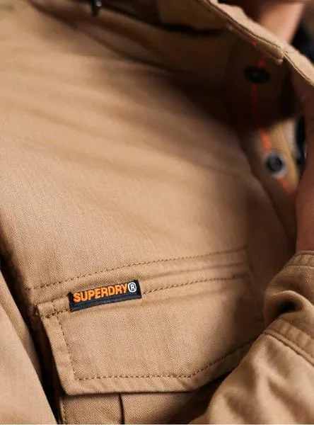 cazadora superdry roockie beige para hombre