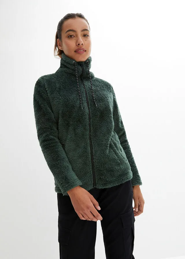 Chaqueta polar verde sombra