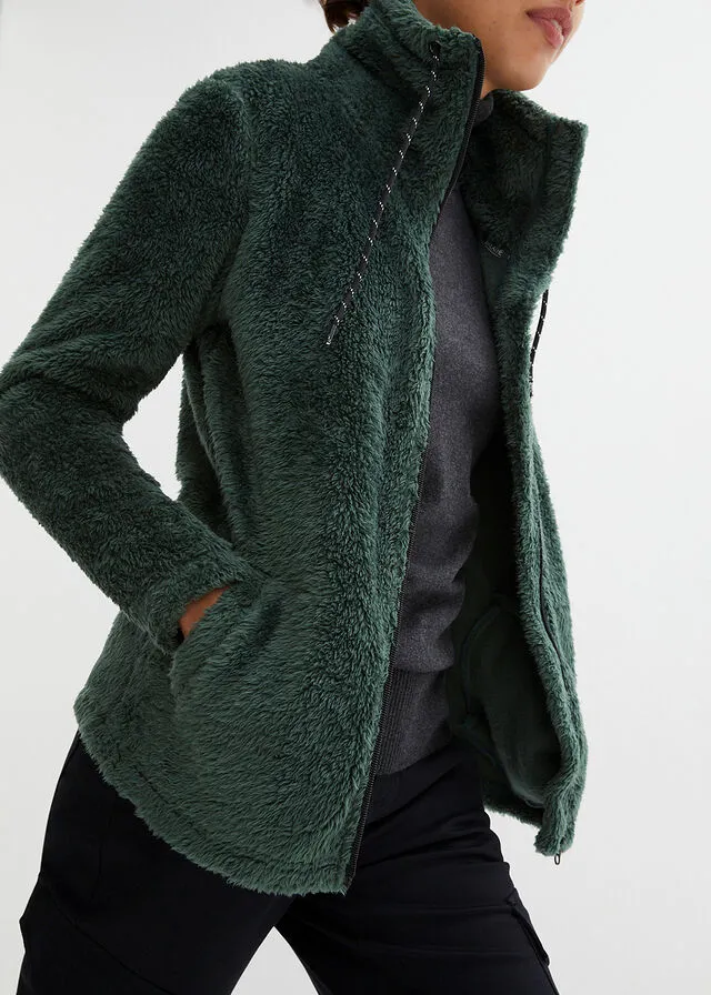 Chaqueta polar verde sombra