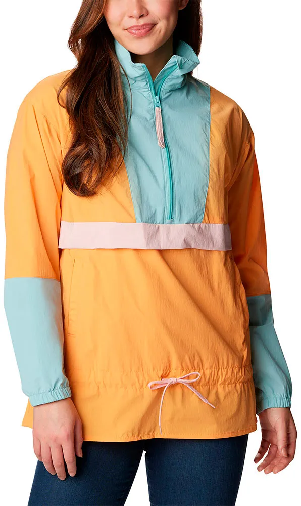 columbia BOUNDLESS TREK ANORAK Sunset Peach, Aqua