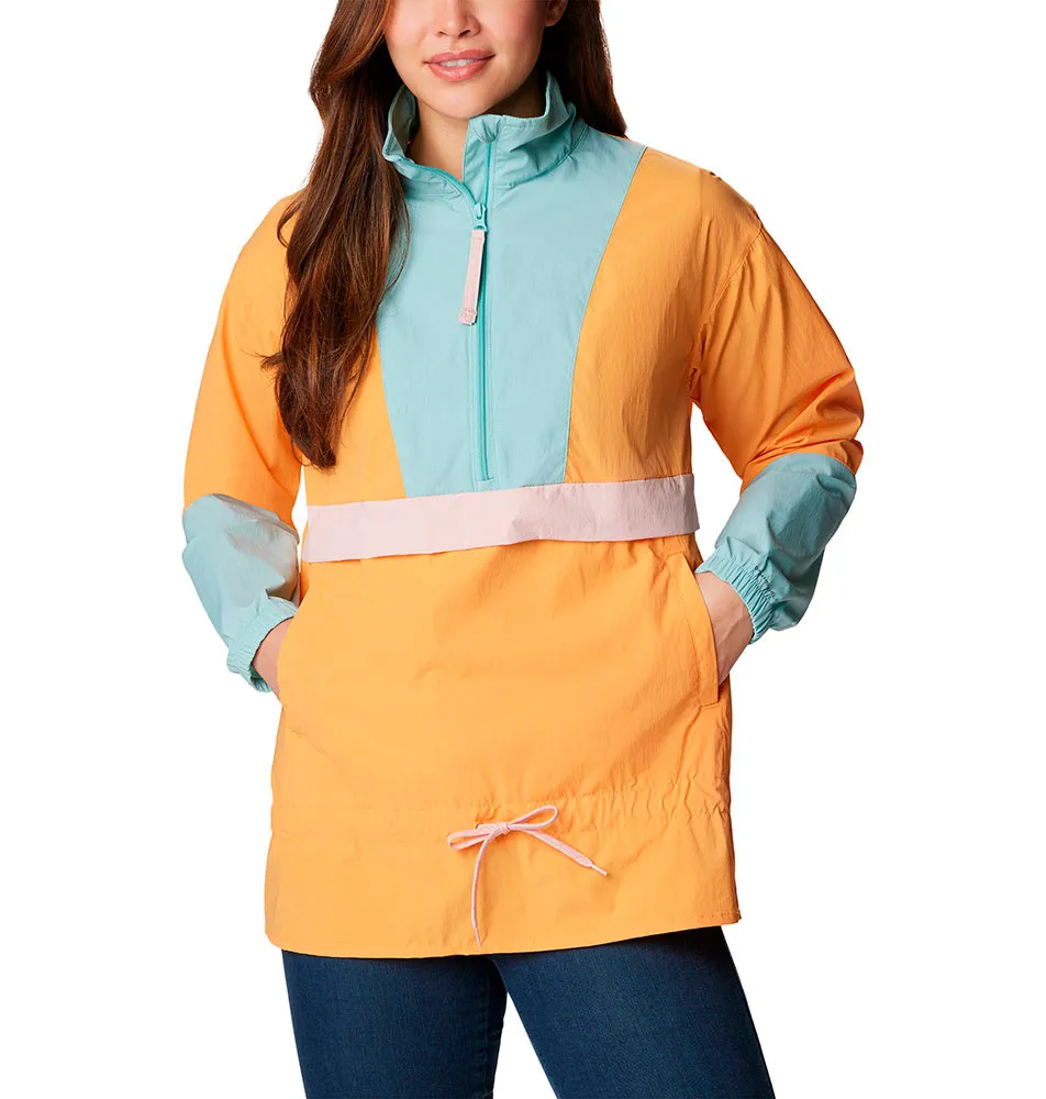 columbia BOUNDLESS TREK ANORAK Sunset Peach, Aqua