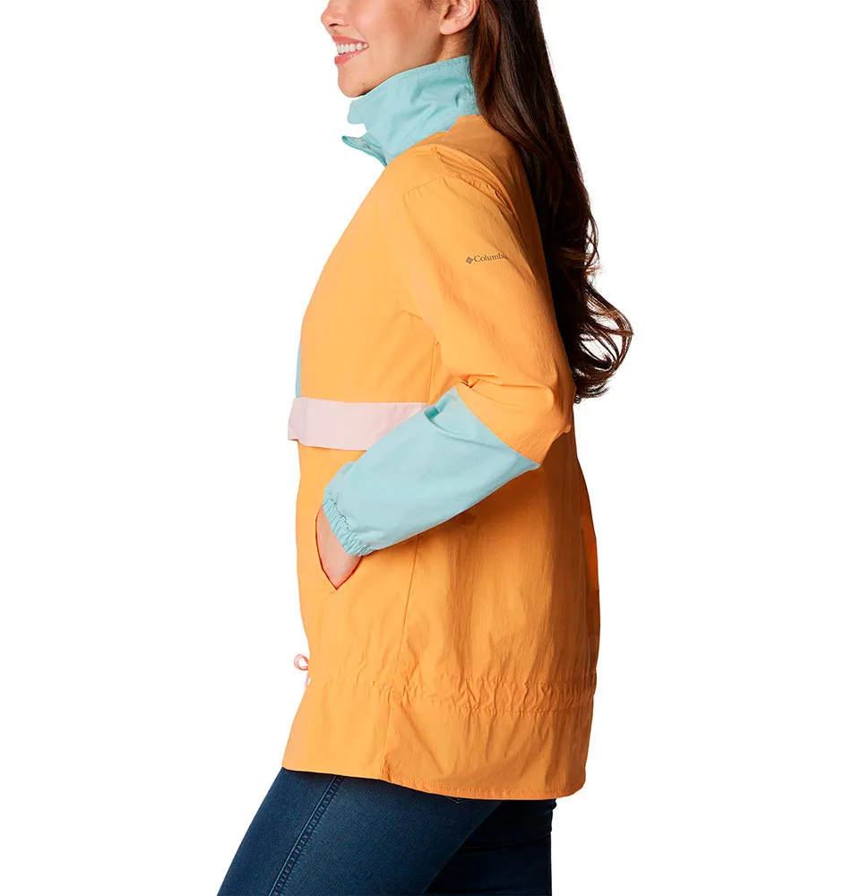 columbia BOUNDLESS TREK ANORAK Sunset Peach, Aqua