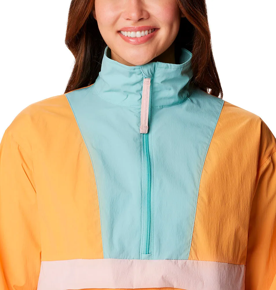 columbia BOUNDLESS TREK ANORAK Sunset Peach, Aqua