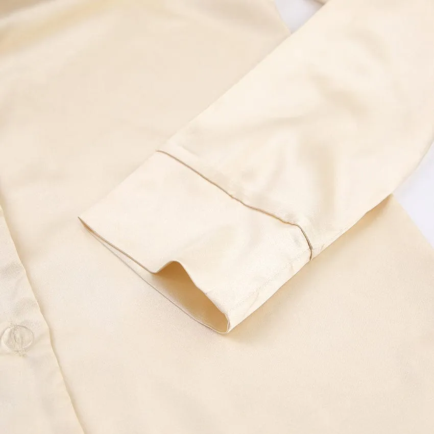 Conjunto de satén con camisa