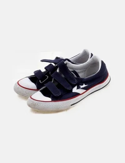 Converse Zapatilla azul marino velcro combinada