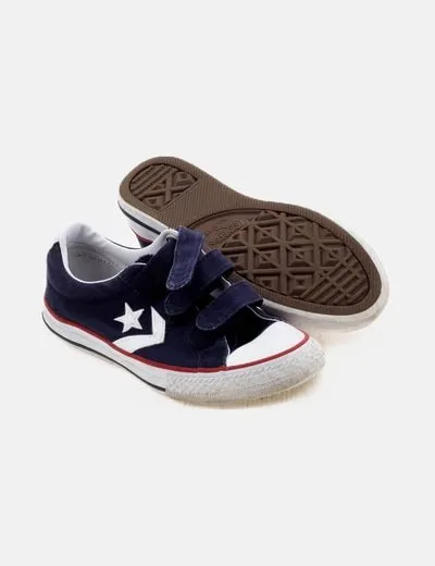 Converse Zapatilla azul marino velcro combinada