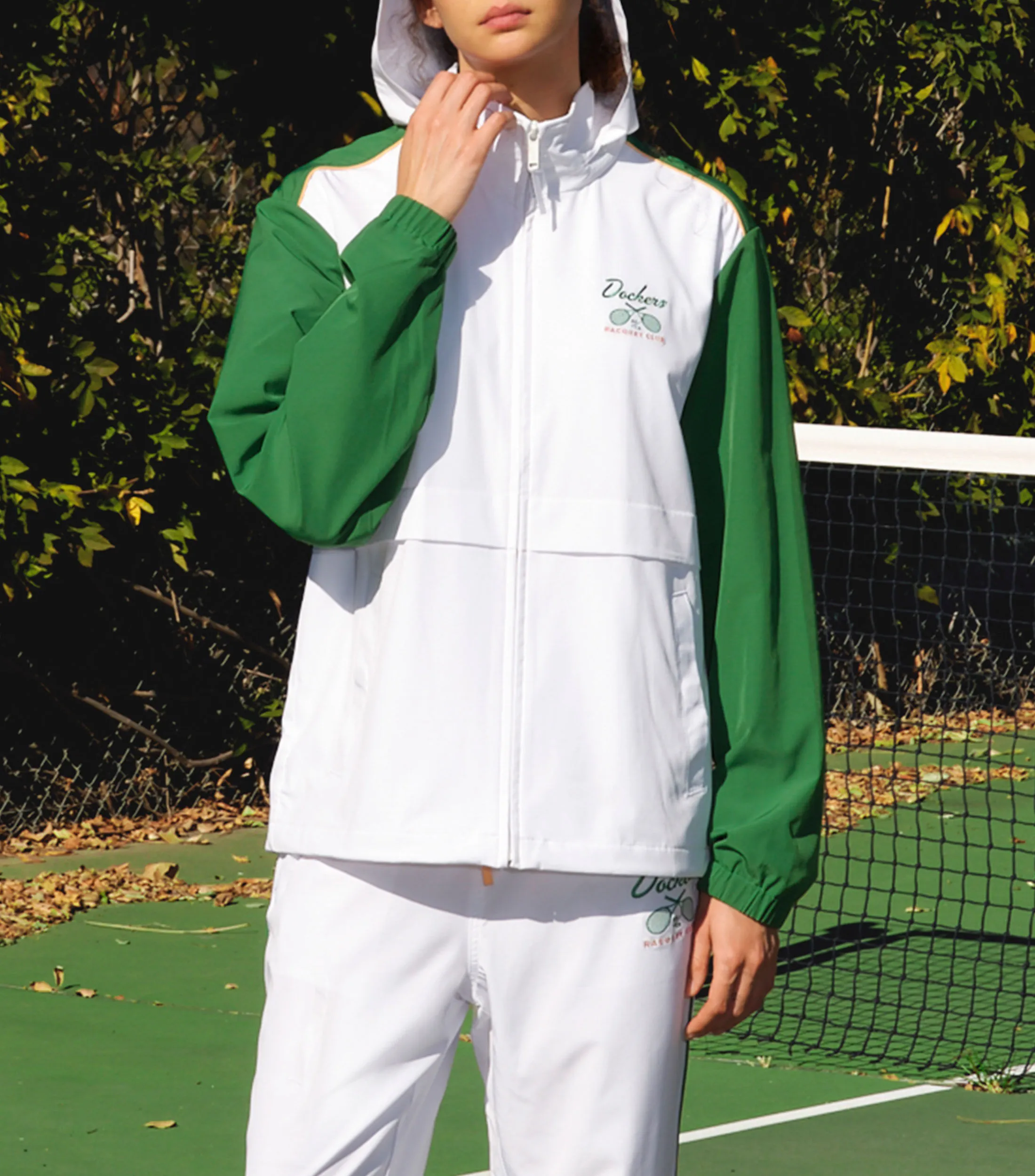Dockers Chamarra para tenis Anorak Racquet Hombre
