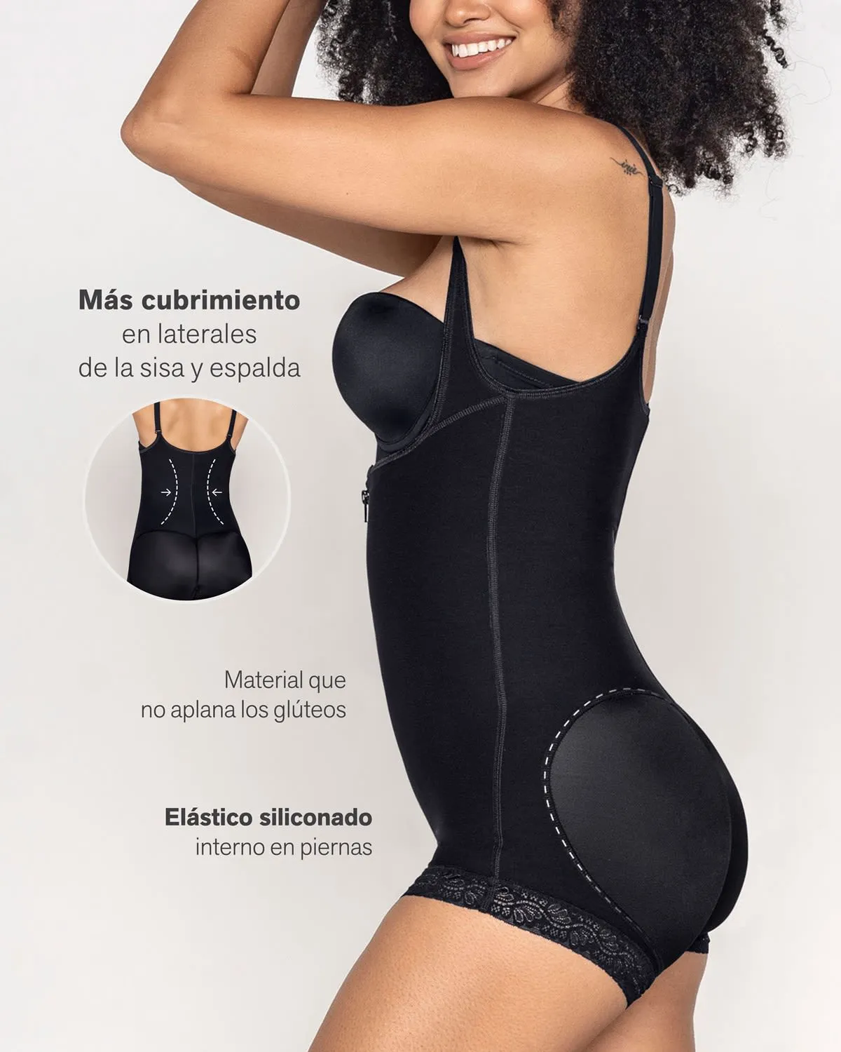 Faja estilo body de compresión fuerte levanta cola