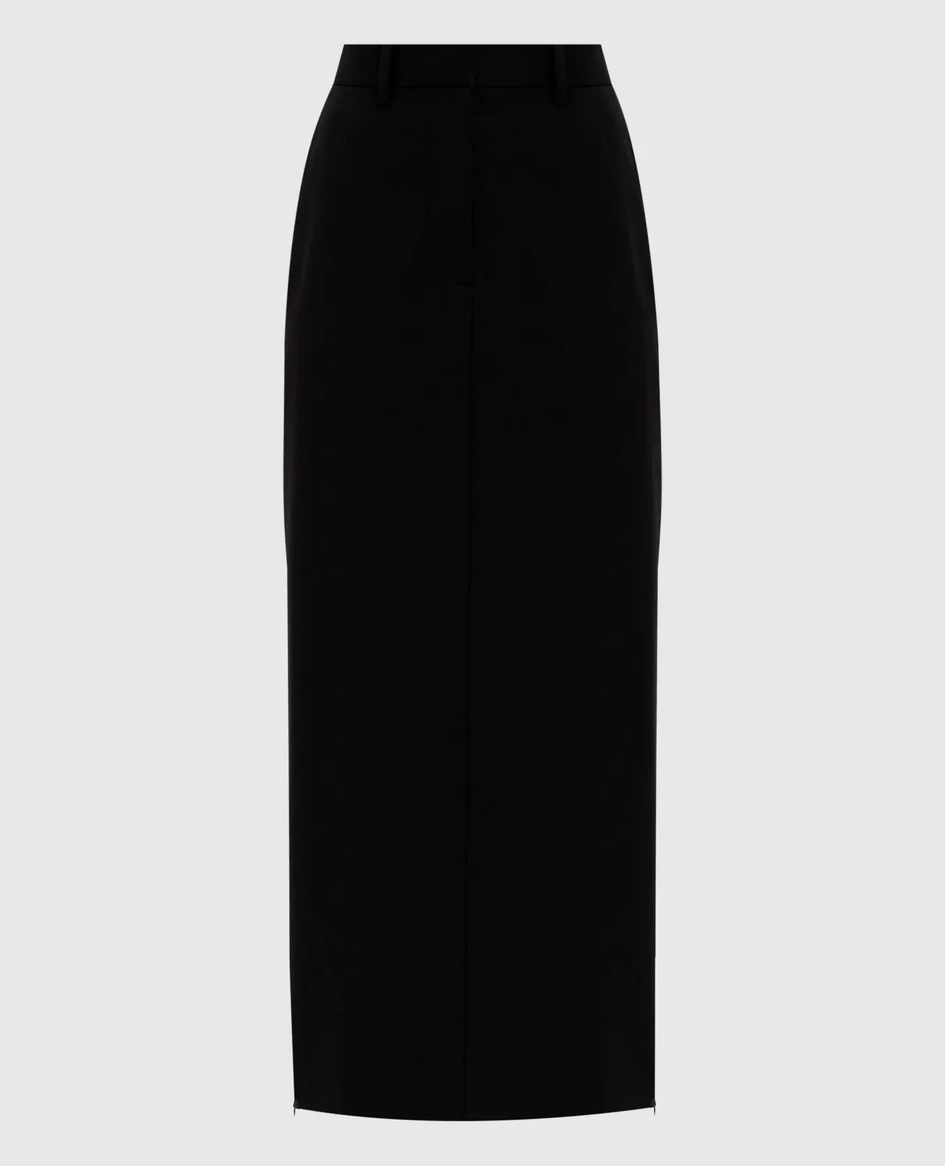 Helmut Lang Black midi skirt made of wool