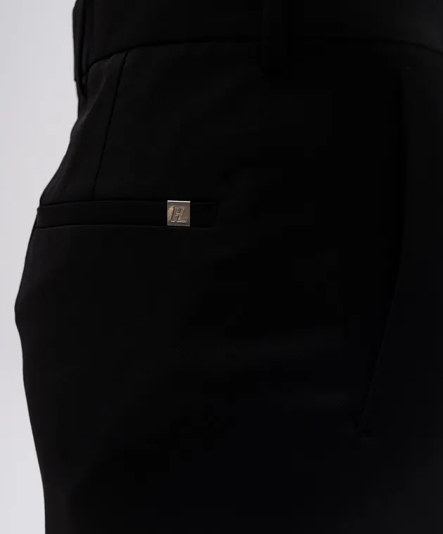Helmut Lang Black midi skirt made of wool